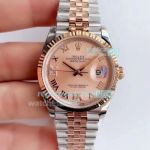 EW Factory Swiss Replica Rolex Datejust Two Tone Jubilee Rose Gold Watch 36MM